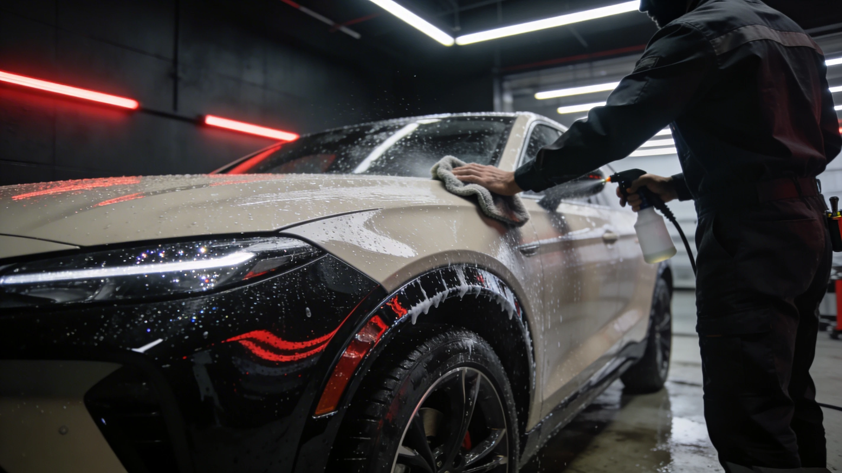 Мойка и лёгкая полировка кузова автомобиля перед продажей после зимы